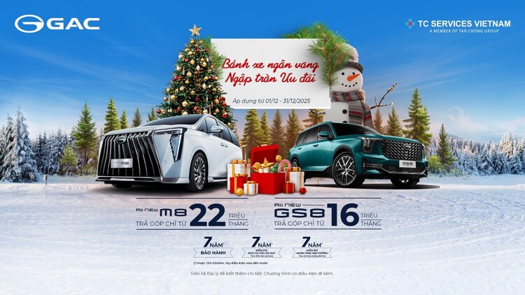 Bánh xe ngân vang - Ngập tràn ưu đãi: GAC Việt Nam khởi động chương trình ưu đãi đặc biệt tháng 12/2025