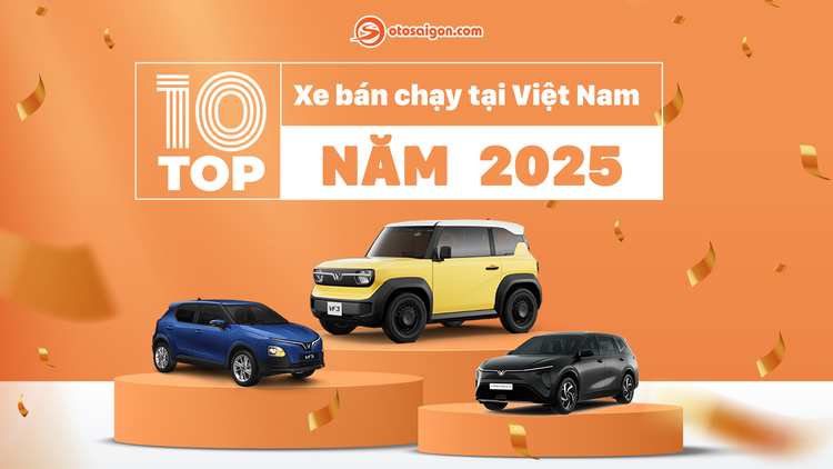 [Infographic] Top 10 xe bán chạy 2025: VinFast, Mitsubishi, Toyota chiếm nhiều vị trí đầu