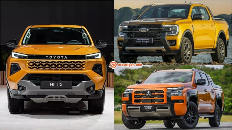 So sánh bộ 3 bán tải 4x4 AT: Toyota Hilux 2026 với Ford Ranger và Mitsubishi Triton