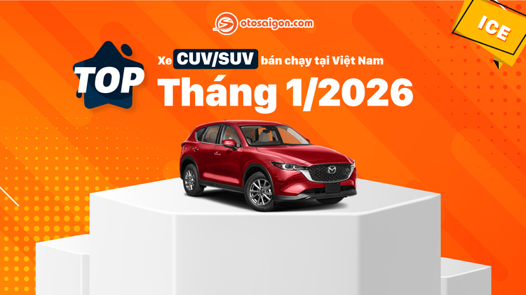 [Infographic] Top CUV/SUV bán chạy tại Việt Nam tháng 1/2026: CX-5 đứng đầu, Xforce giảm một nửa doanh số