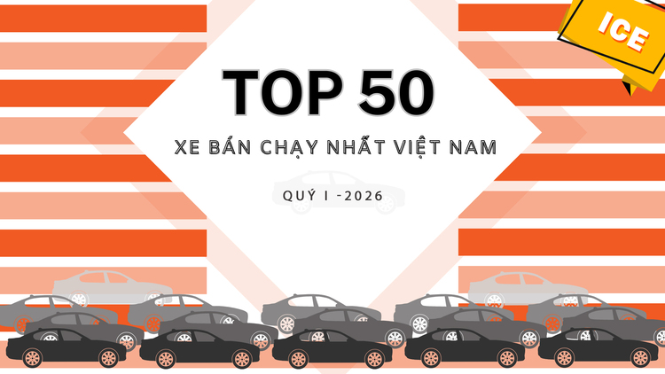 Top 50 xe ICE bán chạy quý I-2026: Loạt xe Mitsubishi và Ford đắt khách